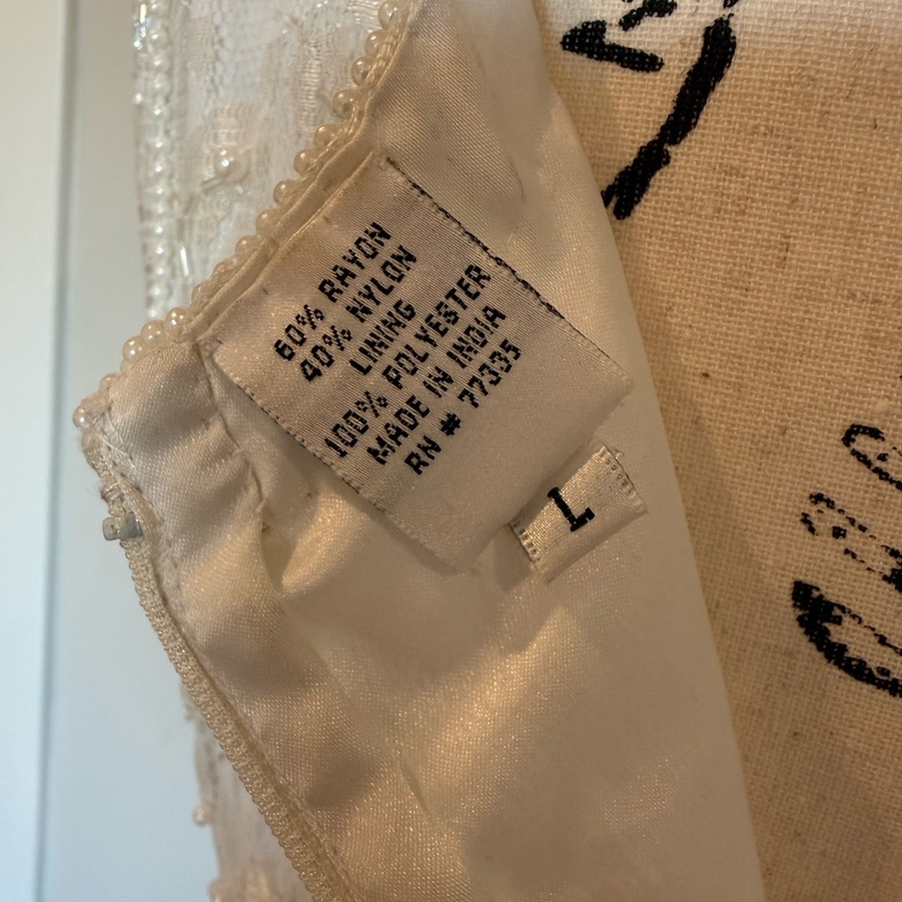 Vintage Scala White Beaded Maxi Dress - Picture 9 of 12